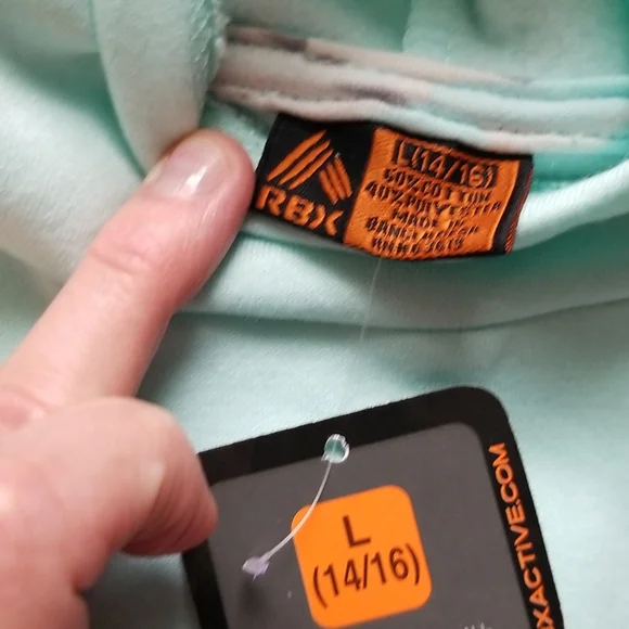 NWT RBX cropped soft hoodie size 14/16 - Picture 4 of 7